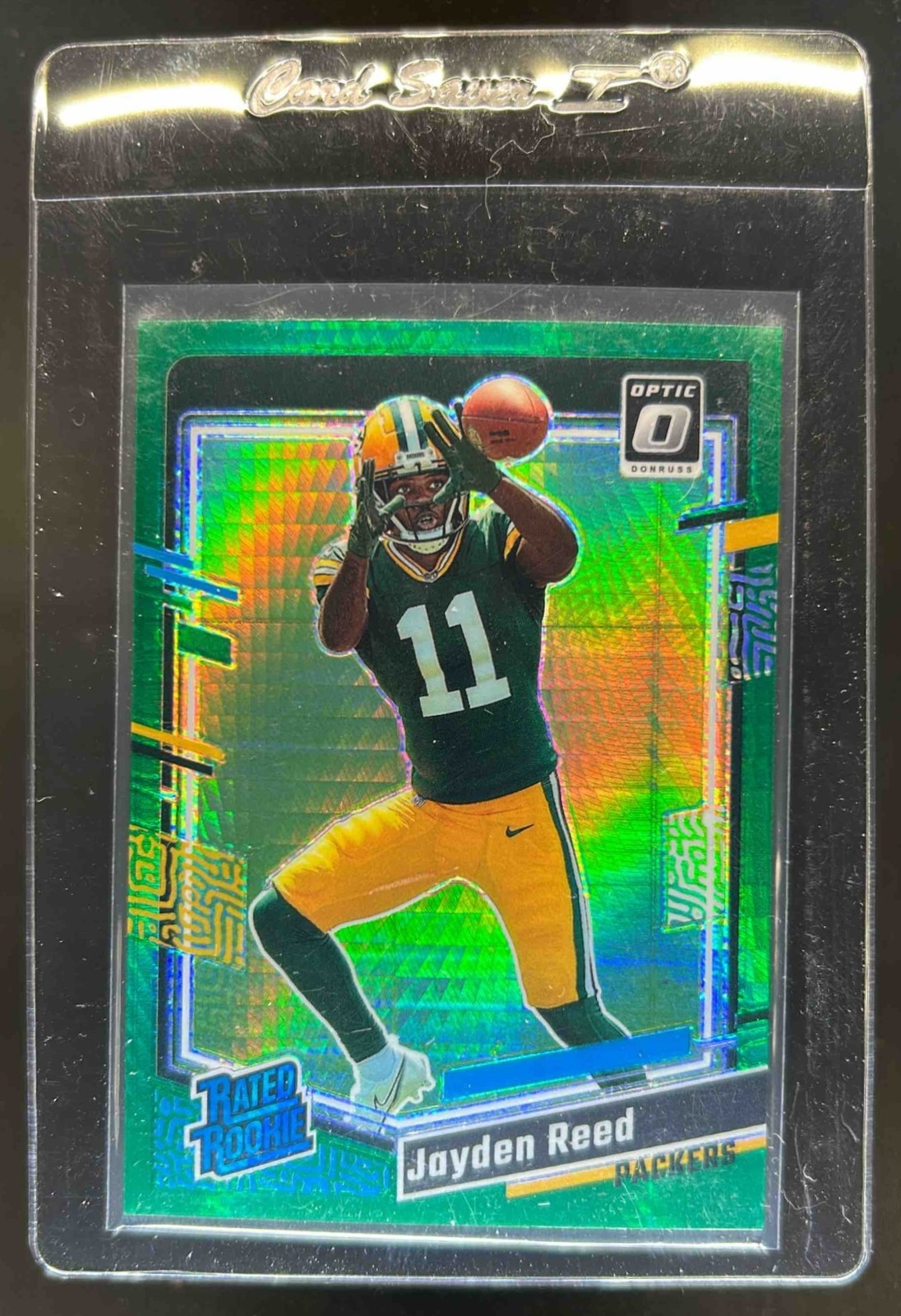 2023 Donruss Optic Jayden Reed Green Hyper Prizm Rated Rookie #239 Packers