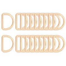 Metal D Ring Heavy Duty Welded D Rings Metal Buckle 3/5" Light Gold 20Pcs