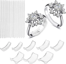 20 Pcs Ring Sizers for Loose Rings Invisible Ring Size Adjuster Guard Resizer Ri