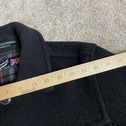 Gloverall Original English Coat Jacket Black Wool Donkey Formal Chore 36 XS image 9