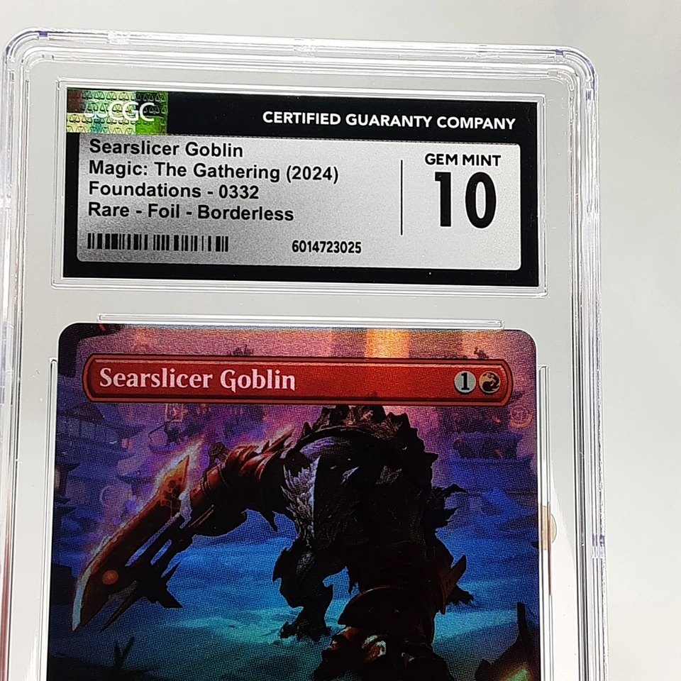 MTG - Foundations - Searslicer Goblin - Foil - Borderless - Graded CGC 10 - Image 2 of 4