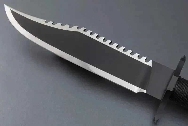 Cuchillo de supervivencia de sangre Rambo ONE, cuchillo Bowie de caza con funda cuchillo de camping Foto 3 de 4