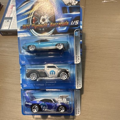Hot Wheels Mopar Madness Diecast Car Lot (3) 1:64 Unopened Barracuda/M80/Daytona