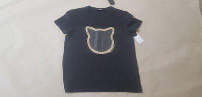 Karl Lagerfeld T-Shirt Choupette schwarz logo printGr M Baumwolle rundhals