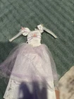Barbie  Vintage 2005 Rapunzel Wedding Dress Only Doll White Clothing Accessory