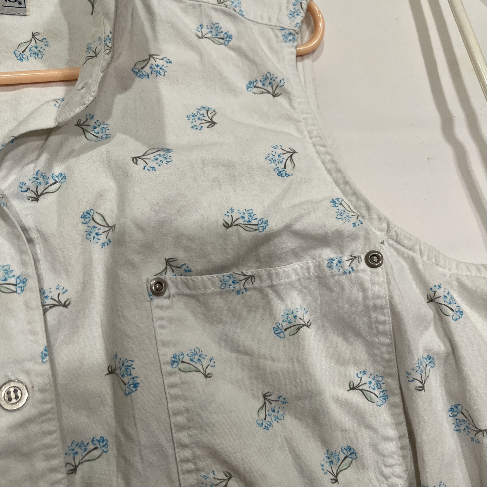 Floral Print Basic Edition Blouse Short Sleeve Bu… - image 4