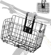 ROCKBROS Folding Bike Basket Sturdy Front Basket Easy Install Front Rear BagRack