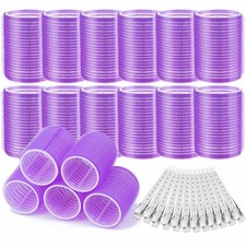 Hair Rollers, 12Pcs Large Self-Grip Hair Curlers with 12Pcs Stainless Steel D...