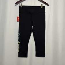 Pure Barre Women's Capri Leggings Size Sm Black Leg Logo NWT Made In The USA