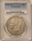 1891-CC Morgan Silver Dollar PCGS XF45 Carson City Key Date