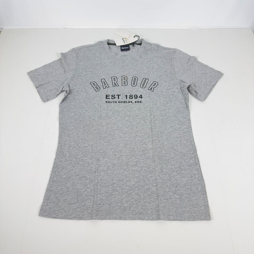 Мужская футболка для сна Barbour из хлопкамодала Calvert светло-серого мергеля-Small 3990₽