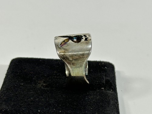 Early 2000 Playboy Bunny Head Silver-Tone Cut-Out Ring Size 9 - New with Defect - Picture 7 of 10