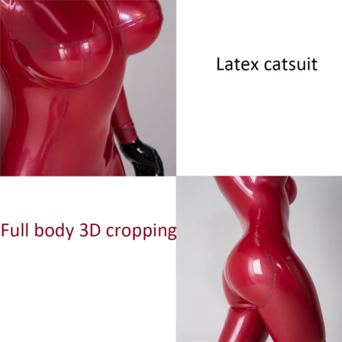 Mujer Látex Gatsuit Goma Uniforme Ajustado 3D Pecho Cuerpo Completo Personalizado - Imagen 5 de 12