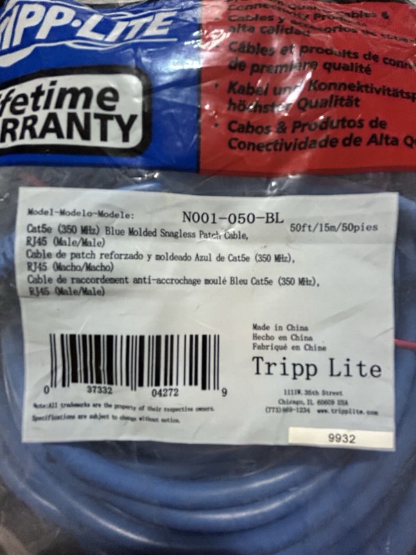Tripp Lite N001-050-bl Tripp Lite - Patch Cable Rj-45 [m] 50 Ft