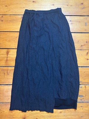 Shirin Guild Black Metal Stripe Elastic Skirt M w28-32'' L38  Brand New