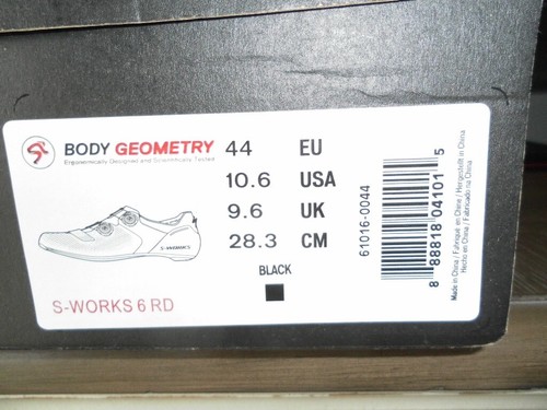 Road Cycling Shoe Black 2 BOA Size 