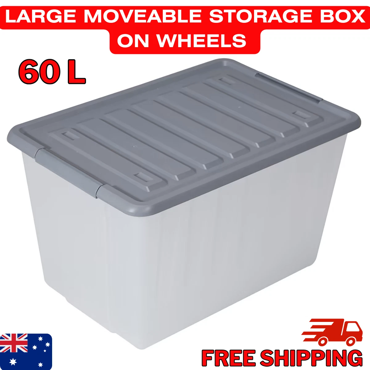 Large plastic tub on wheels deals