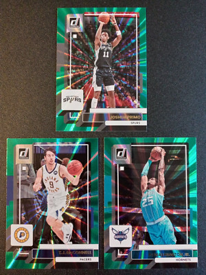 (3) 2023 Panini Donruss Green Laser Joshua Primo #171,51,70 S.A. Spurs