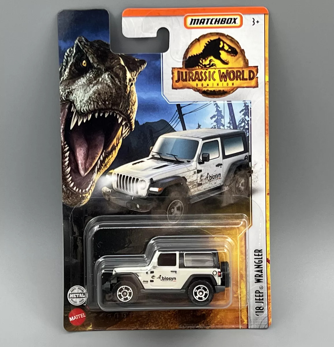 Matchbox Jurassic World Dominion 18 Jeep Wrangler Biosyn Read Description