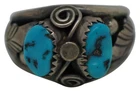 Vintage Selena Warner Southwestern Navajo SW Sterling Silver Turquoise Ring sz12