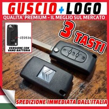 GUSCIO 3 Tasti+Lama Piatta con vano batteria Citroen C2 C3 C4 C5 C6 Peugeot 2...