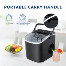 Simzlife 26 lbs/24H Countertop Ice Maker And Machine, 9 Bullet-shaped Ice