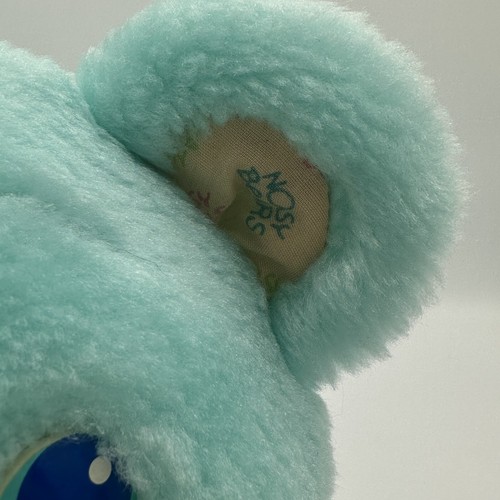 Vintage 1987 Playskool Nosy Bear WORKS Snowplay Snowman Kawaii Plush Blue Teal - Picture 3 of 7