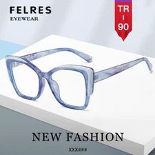 Women TR90 Cat Eye Anti Blue Light Eyeglasses Full Frame Fashion Glasses Frames