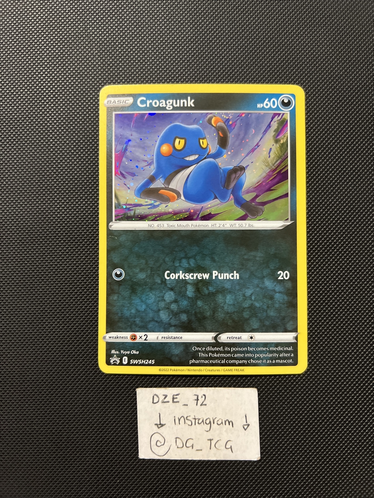 Pokemon Lost Origin Promo - Croagunk - SWSH245 - Black Star Promo - NM/M