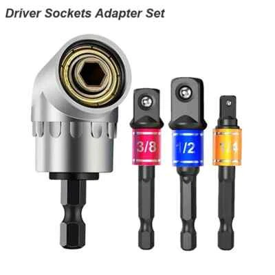 105° Angle Socket Adapter Impact Grade Power Hand Part Driver Tool Drill Nut Set