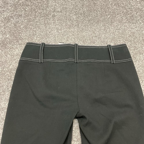 Bebe AVA Trouser ALL Self Blk/W/White Stitching New W/Tag Size 4 - Picture 5 of 9