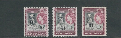 BASUTOLAND 1961 QEII DECIMAL overprints set (Scott 61 71 many