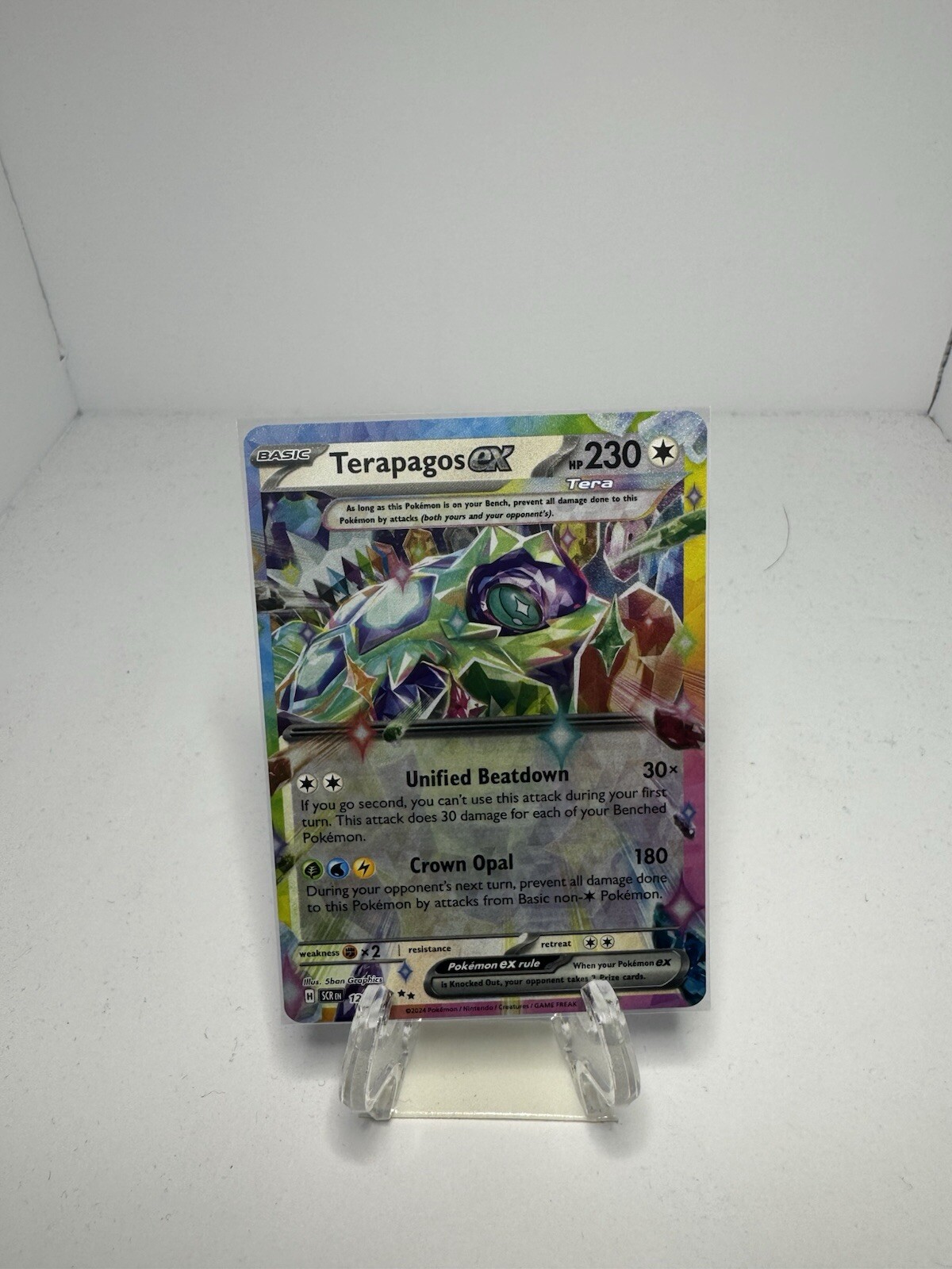 Terapagos ex 128/142 Double Rare Stellar Crown Pokemon Trading Card
