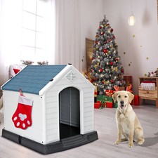32'' H Plastic Large Pet Dog House Waterproof Pet Shelter Fit for Various Animal