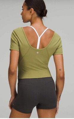 LULULEMON Align Tee Shirt Green Jasper Sz:4