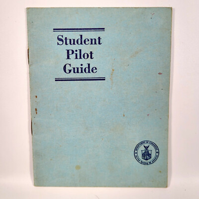 1946 Student Pilot Guide US Dept. of Commerce For Written Test Exam Flying