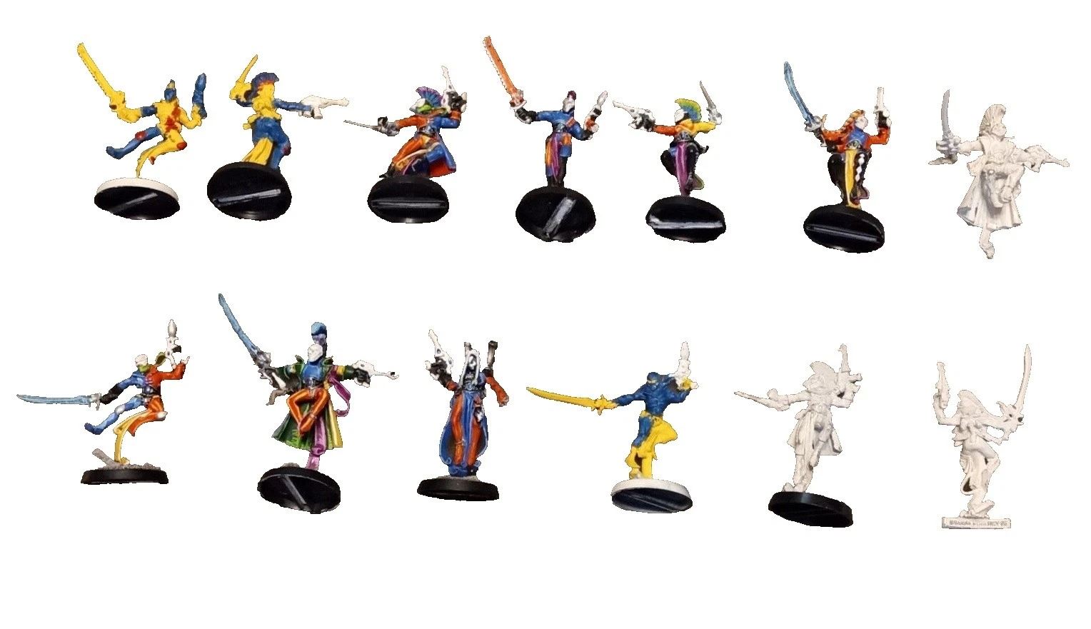 Games Workshop Eldar Partially Assembled/Painted Warhammer 40K Miniatures