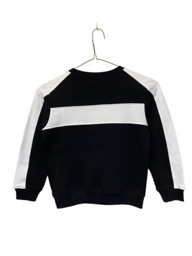Balmain Paris Kids Crewneck Sweatshirt Spellout Logo Black/White Size 8a - Picture 2 of 8