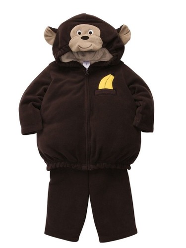 Carters Infant Monkey Costume Baby Boys Girls Hoody Jacket Sweat Pants - 第 1/1 張圖片