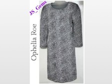 Sweater Dress Animal Print Black & White Plus 1X Ophelia Roe