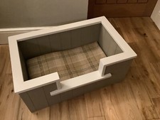 DOG BED. Handmade. All  Wood, Tongue And Groove. Finished In Farrow & Ball