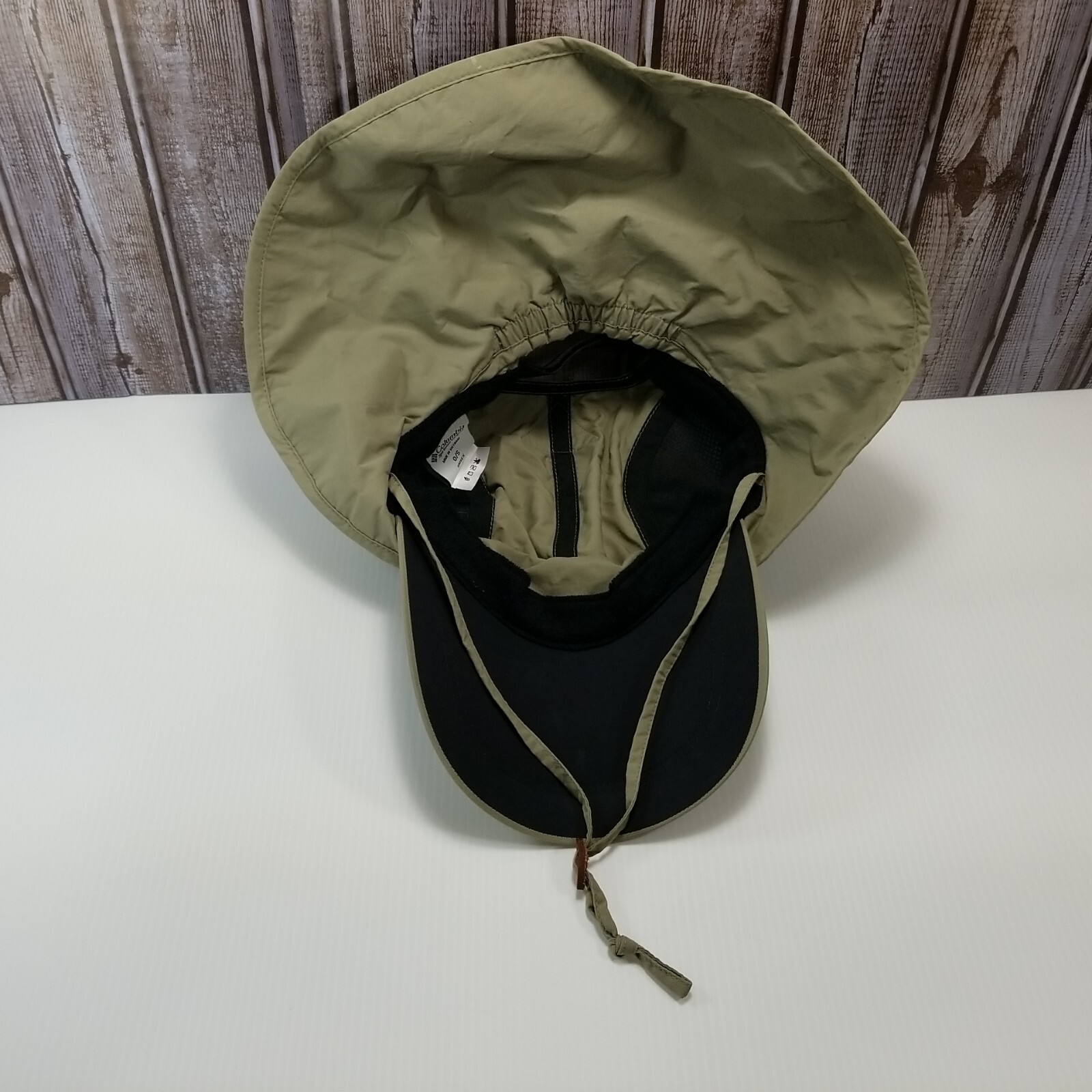 Columbia PFG Fishing Hat Khaki Adjustable Sun Shade Unisex Chin Strap Neck Shade eBay