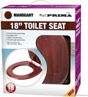 Mahogany MDF Toilet Seat Strong Wood Oval Shaped Bathroom WC Easy Clean 18"