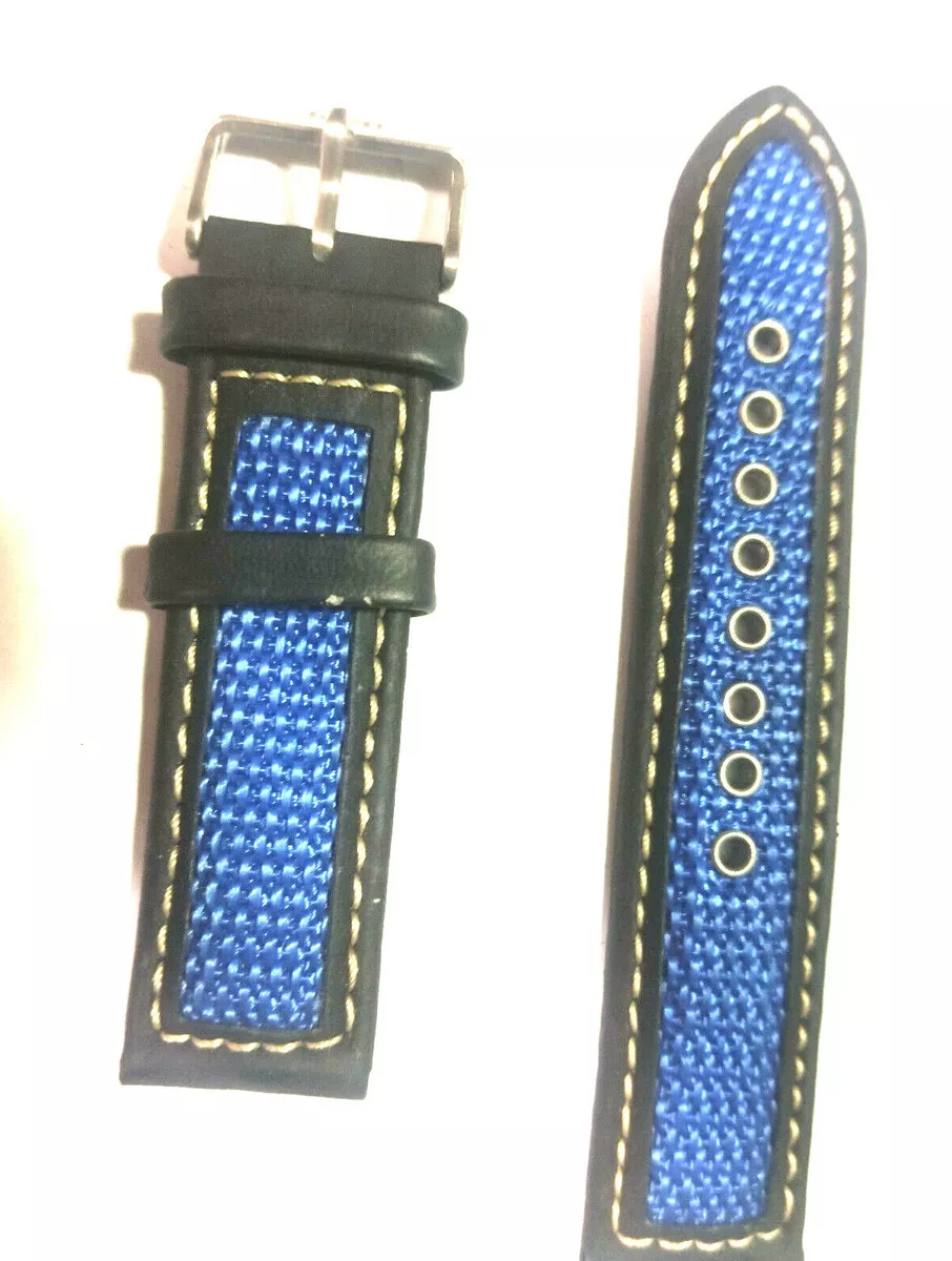 Jeep Watch Strap For EarthColors 22 mm Band Blue Black Canvas Ruber See List