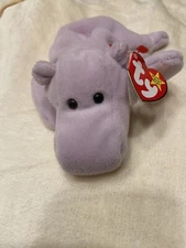 RARE MULTIPLE ERRORS TY Beanie Baby Happy the Hippo 4061 RETIRED 1993