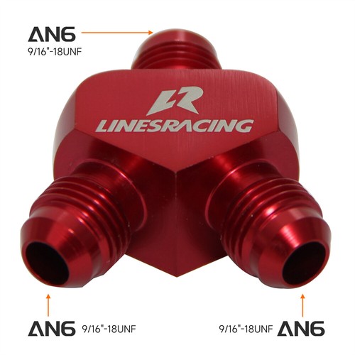 AN6 AN-6 Inlet Outlet Y Block Car Performance Aluminum Fitting Adapter Dash #6 - Picture 6 of 9