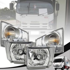 Head Light Turn Signal Combination Set Fit For Isuzu ELF NPR NQR Truck 2008-2023