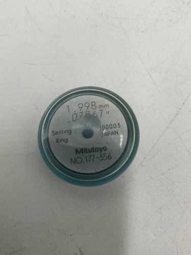 Mitutoyo 177-336 Setting Ring 1.998 Mm