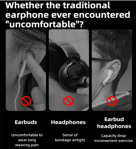 Bone Conduction Bluetooth Headphone True Wireless Earbuds Stereo Sound for Sport - Picture 4 of 12