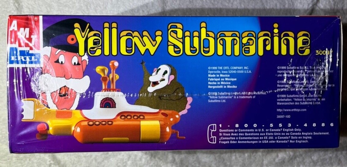 AMT ERTL Beatles Yellow Submarine MODEL KIT 1999 SEALED BOX NEW eBay